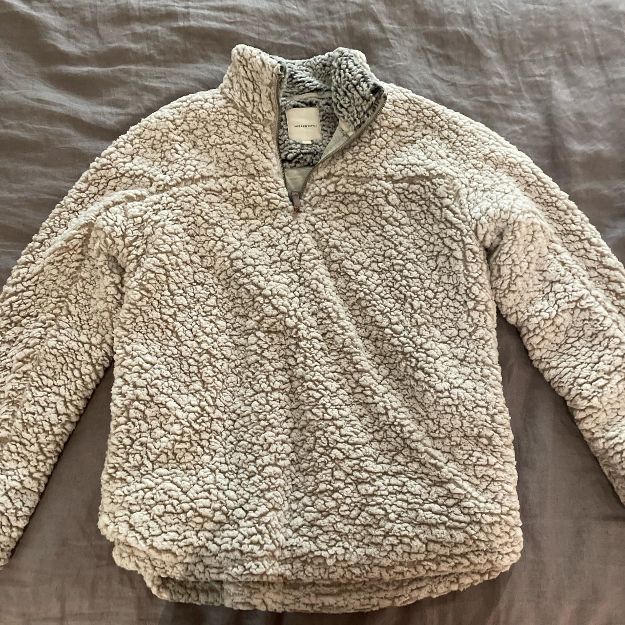 Thread and Supply Fuzzy Jacket, size small - Depop