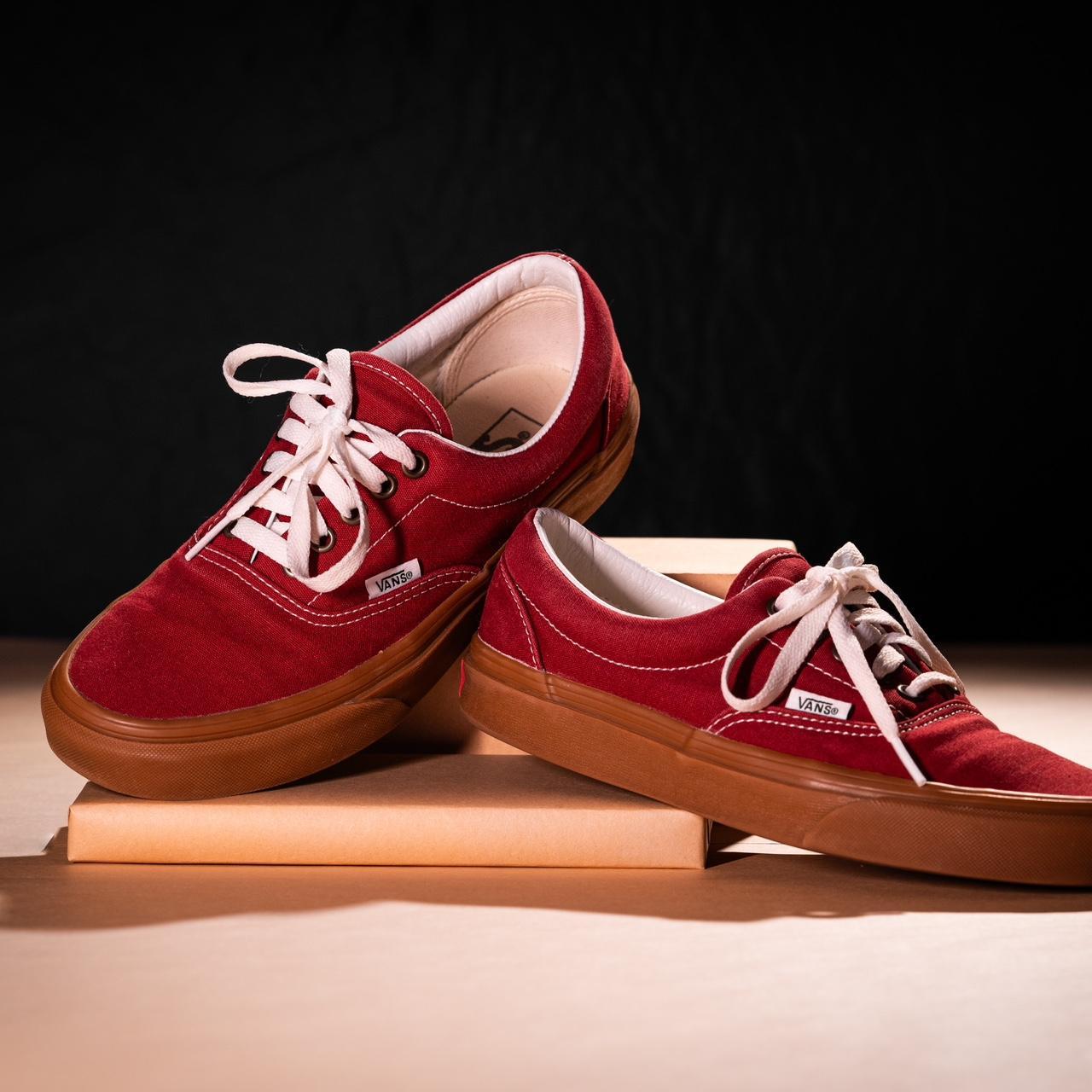 Red and brown vans on sale