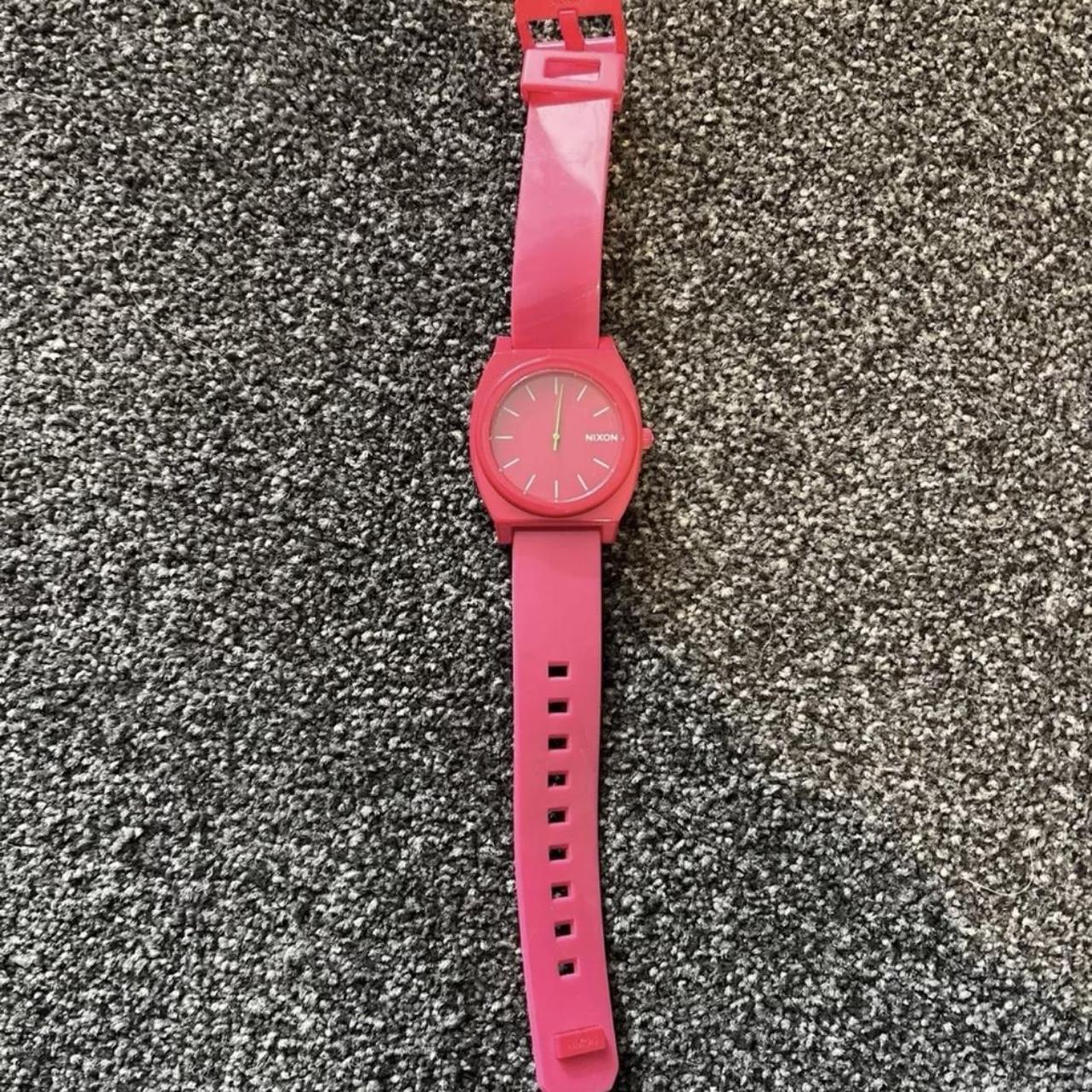 Pink Nixon Minimal The Time Teller Quartz Watch. Depop