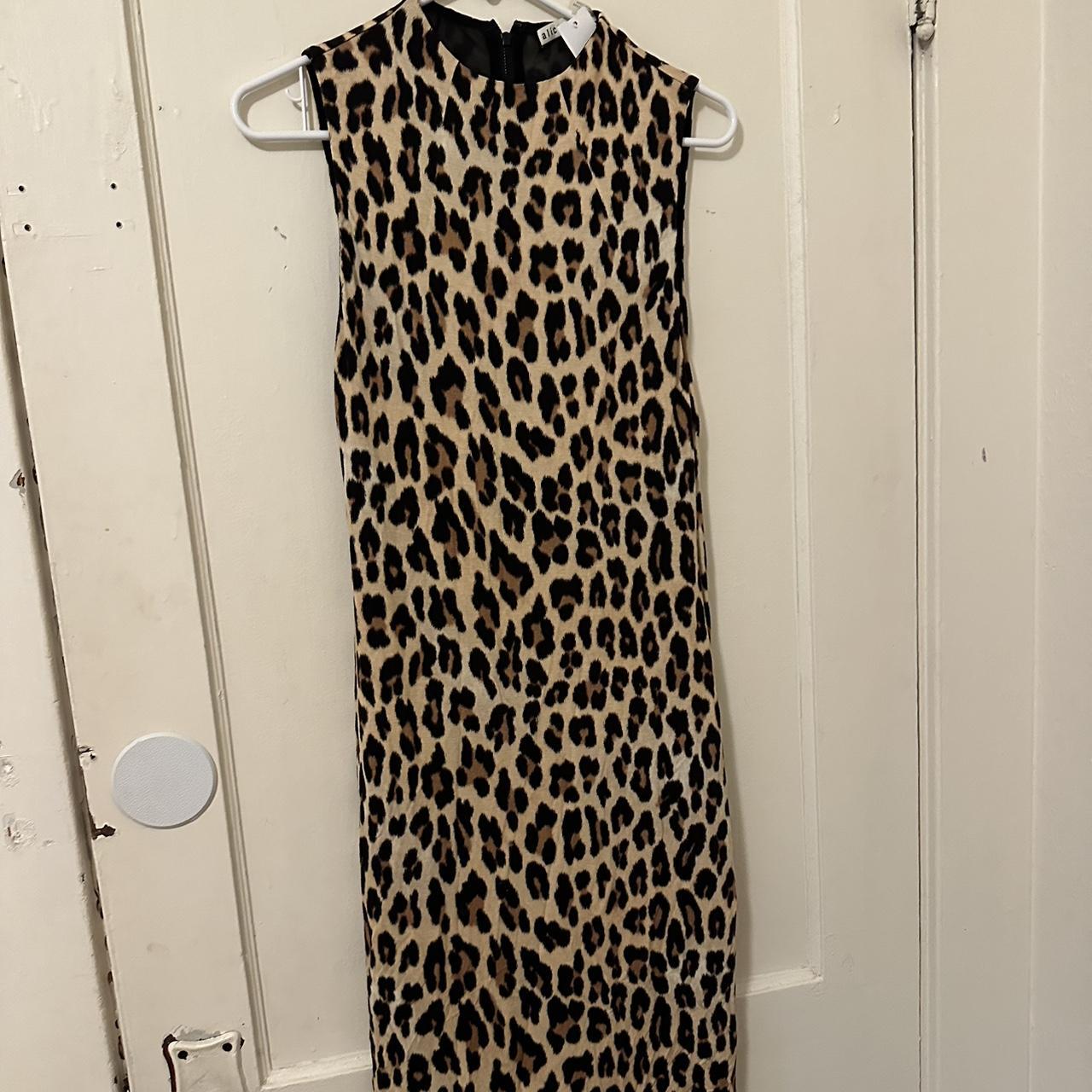 Alice and olivia cheetah dress best sale