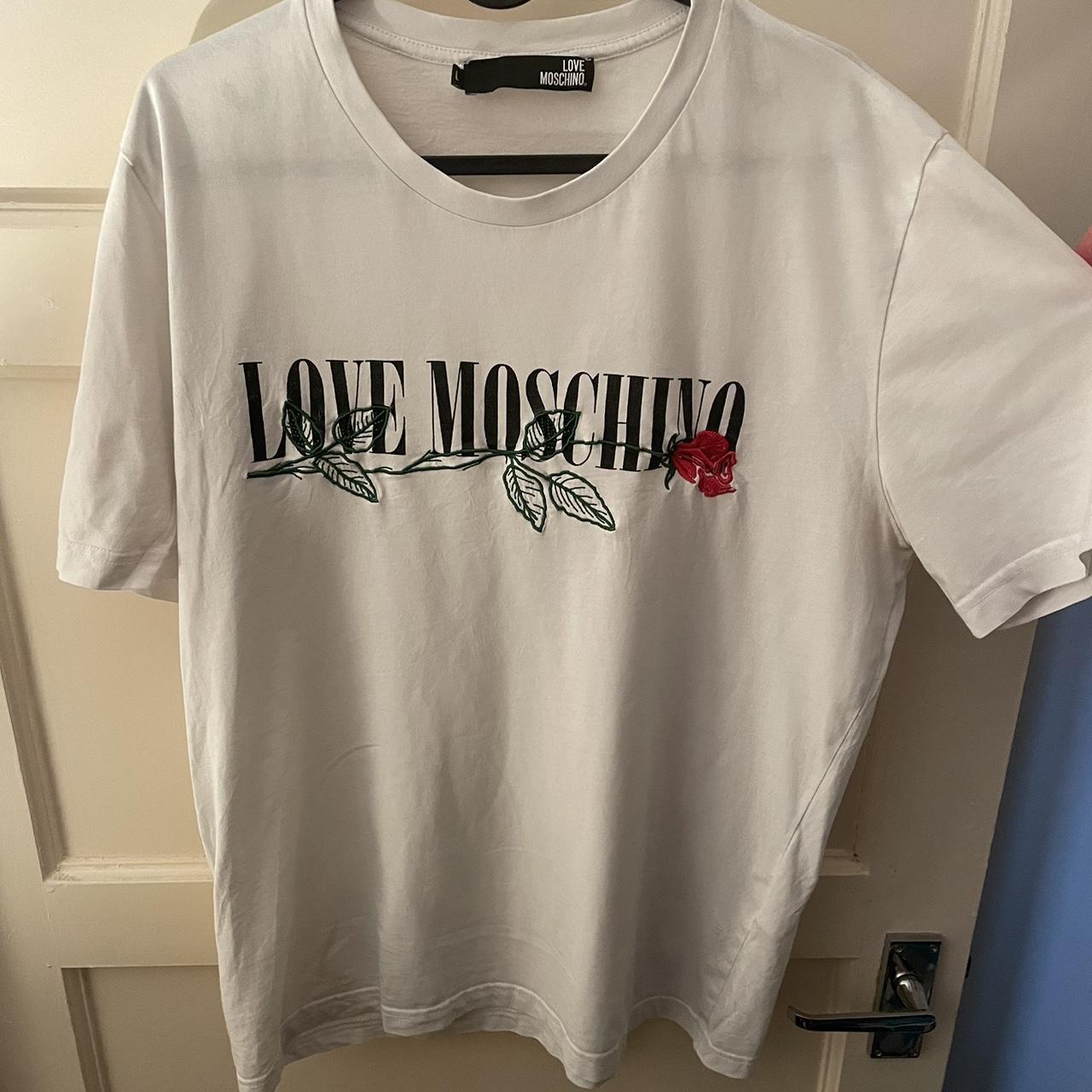 moschino rose t shirt