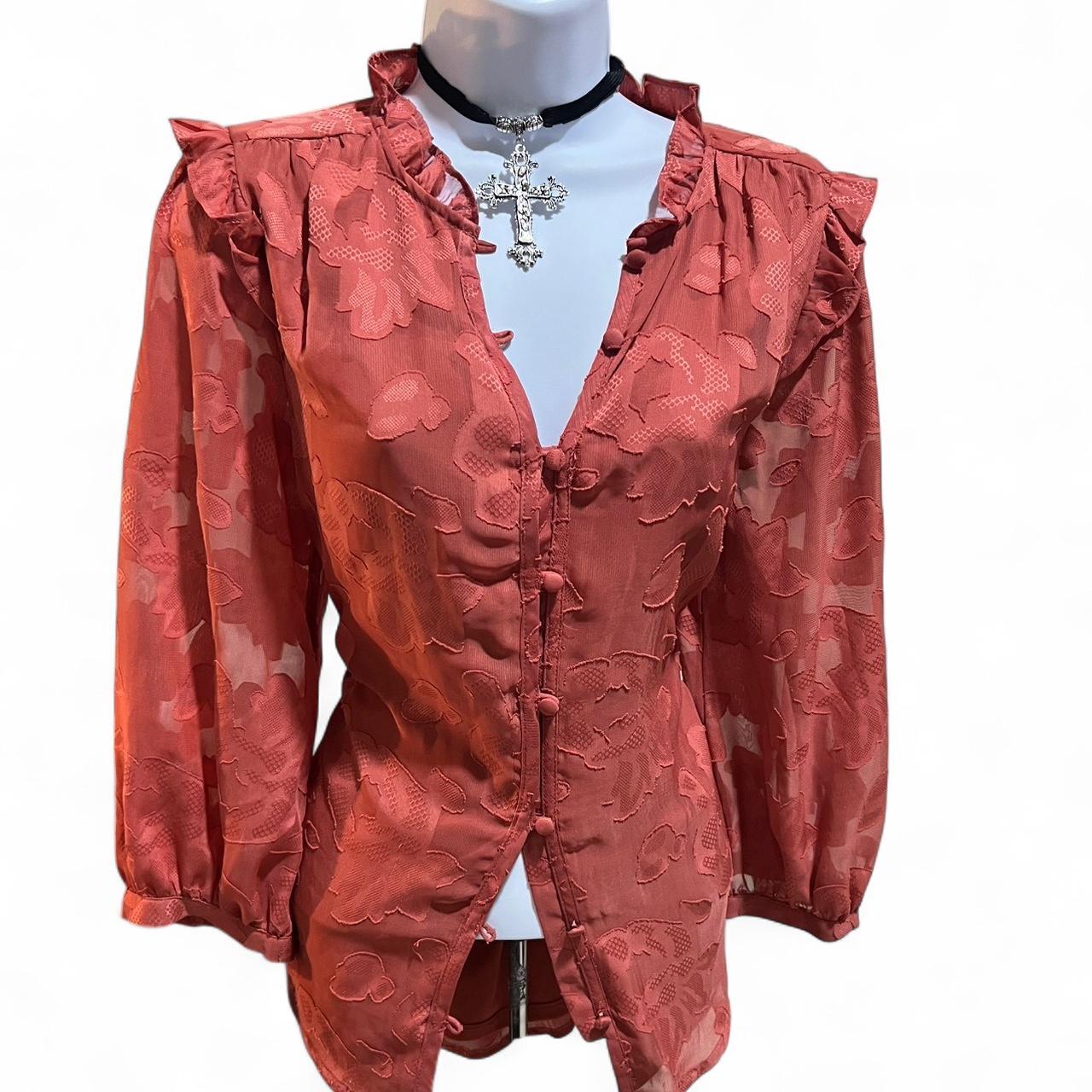 Lauren Conrad blouse with ruffle details #ruffles..., image size:1280x1280