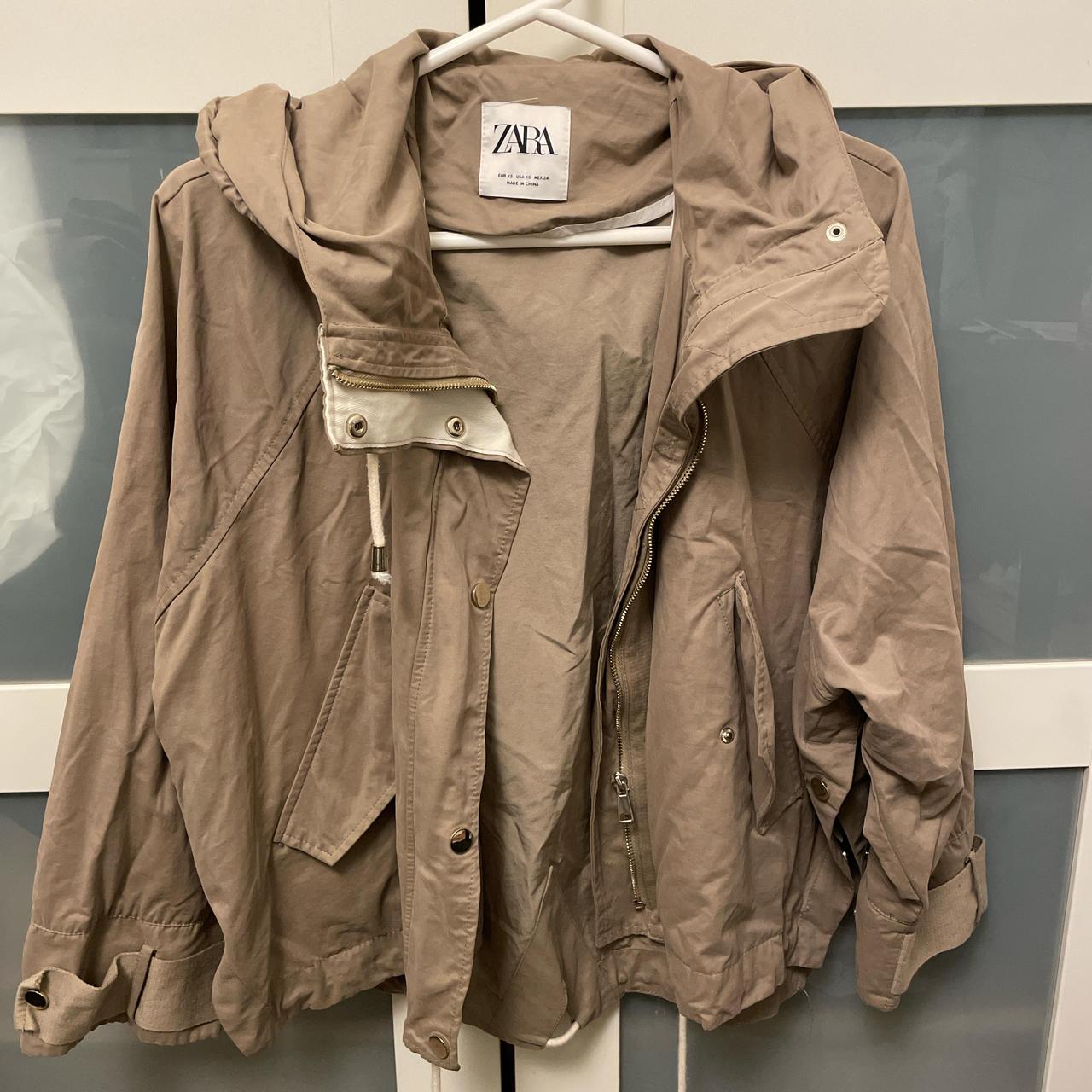 Oversized Zara Raincoat Womens Olive Green Zara Slightly Oversized