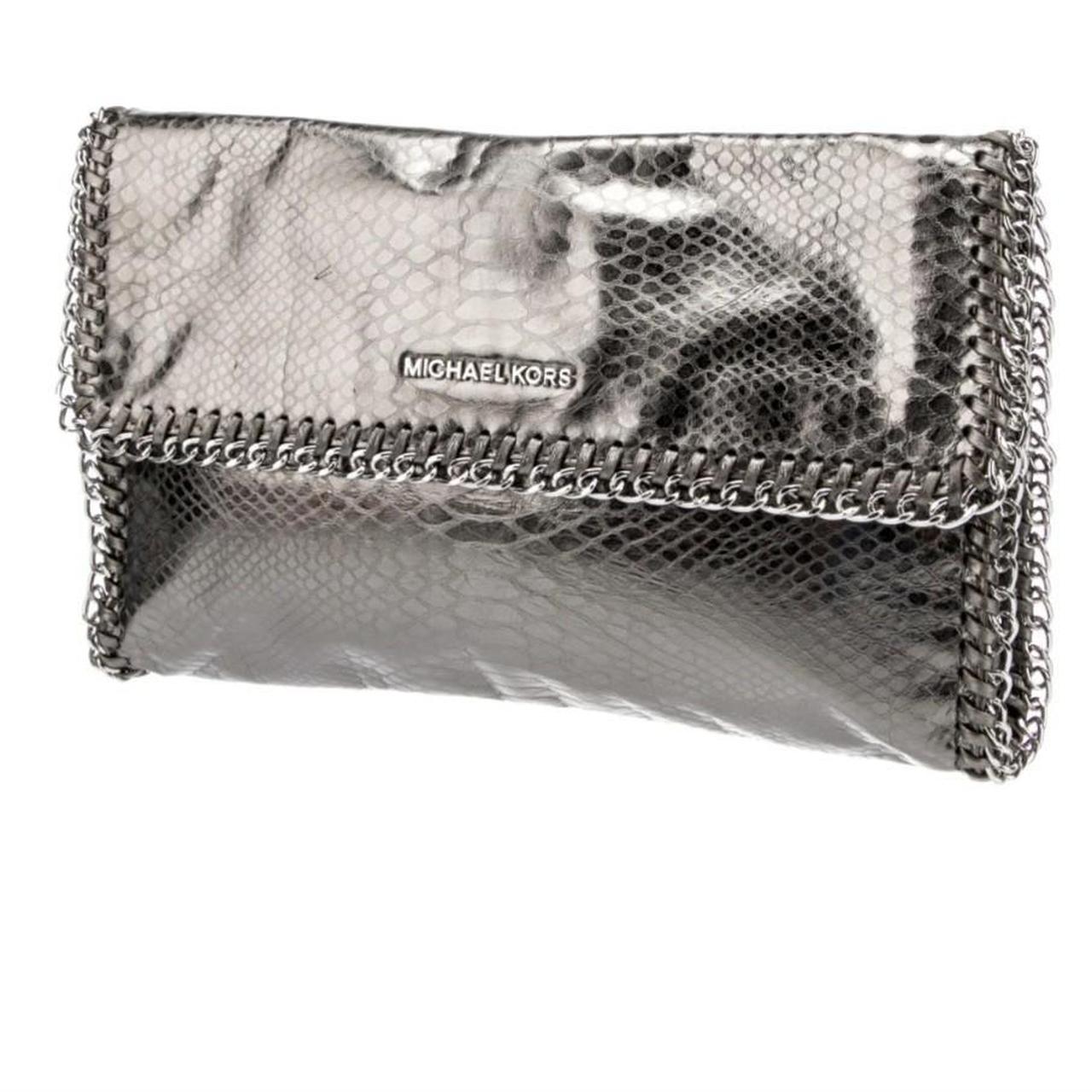 Michael kors snakeskin online clutch