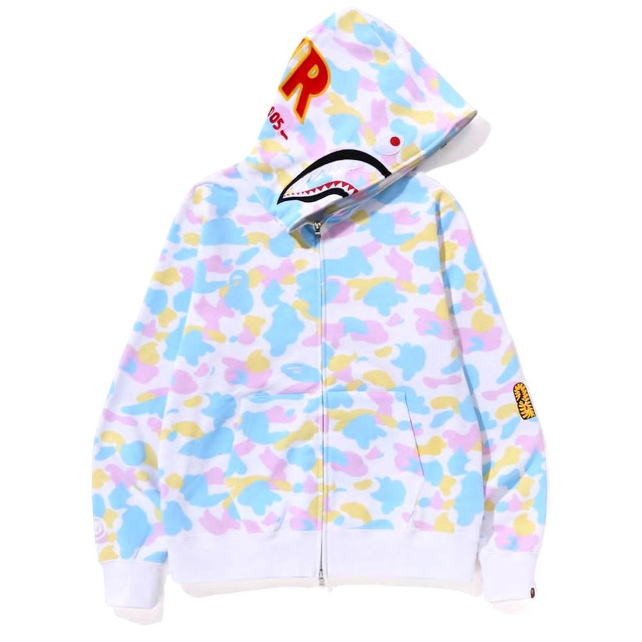 Bape blue and pink hoodie online