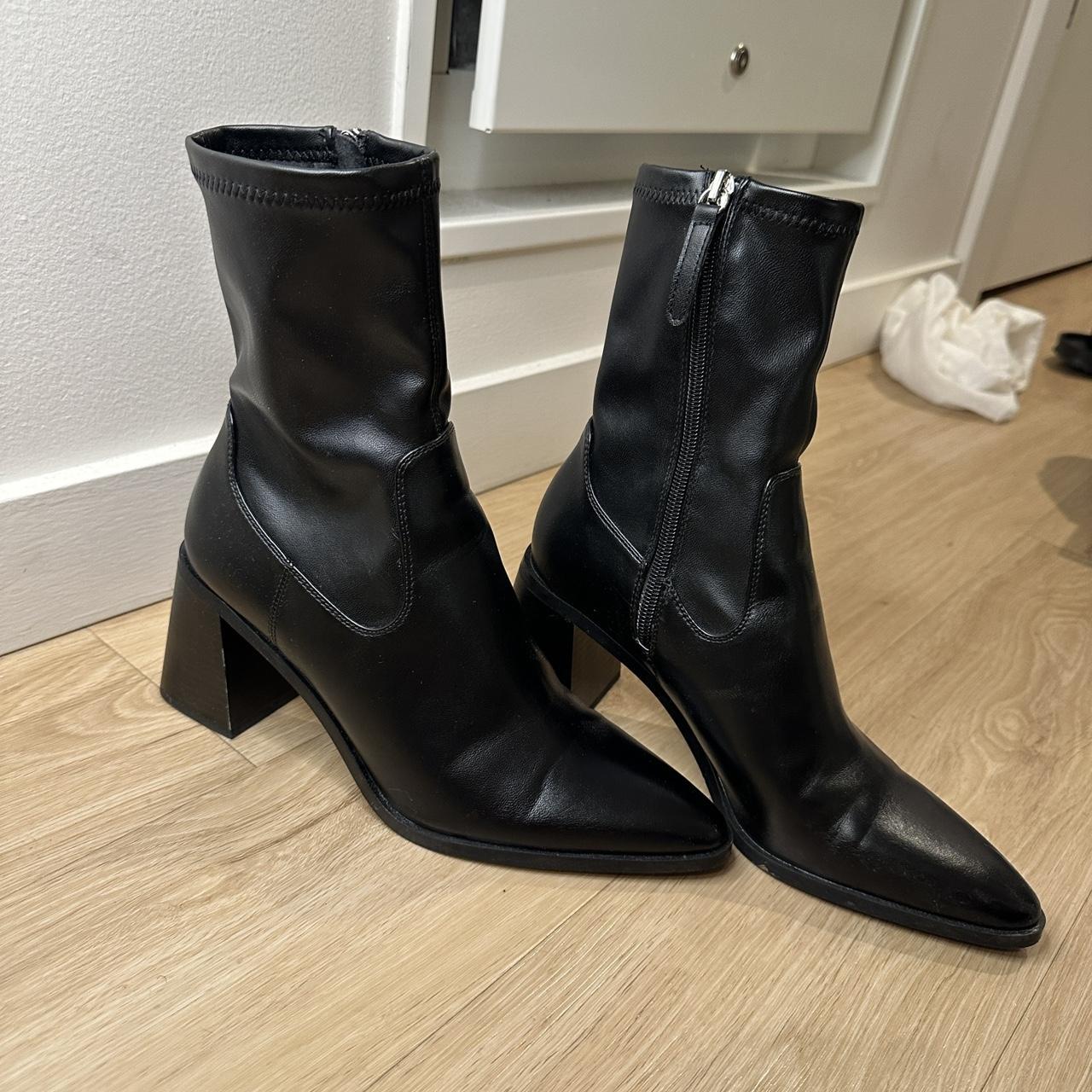 Zara Women's Black Boots | Depop