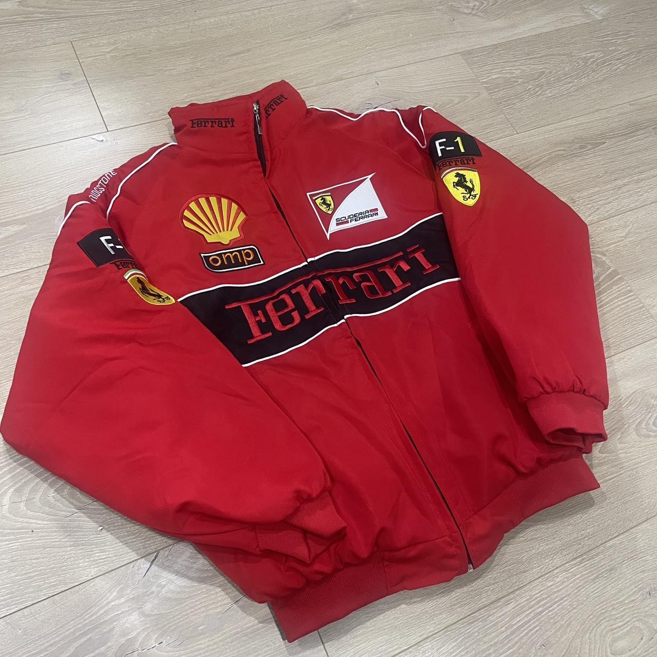 Never Worn Brand New Ferrari Vintage F1 Style Jacket... - Depop