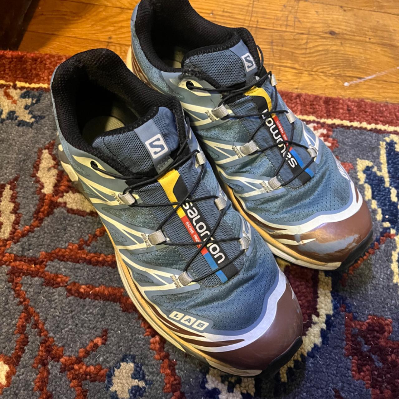 Salomon XT6 aegean blue Scuffs in front of the shoe.... - Depop