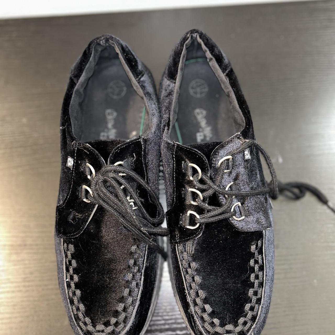 TUK ANARCHIC Creeper Shoes Sz M13/W15 Black Lace Up... Depop
