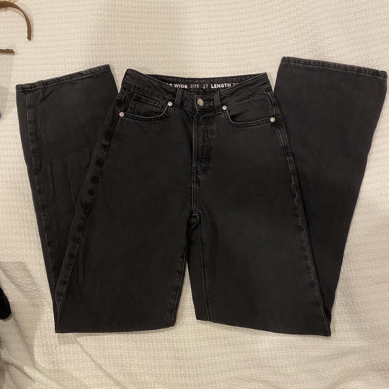 Black/dark grey jeans Straight leg Very good... - Depop