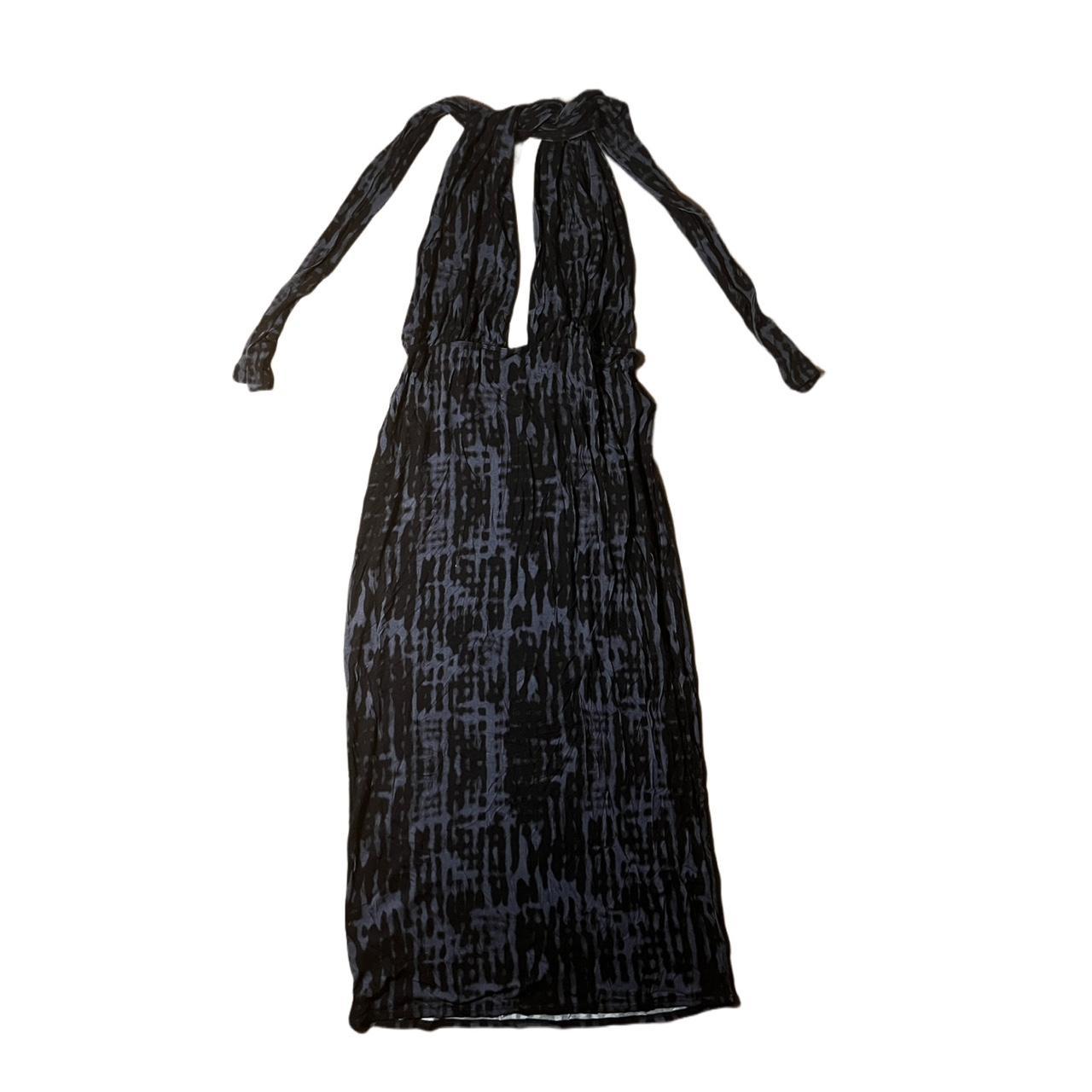Backless Print dress (blue/black) - UK18 never worn... - Depop
