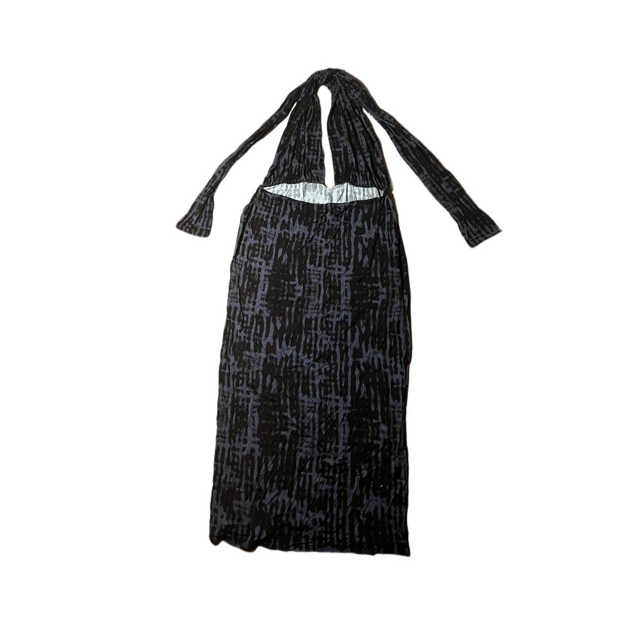 Backless Print dress (blue/black) - UK18 never worn... - Depop
