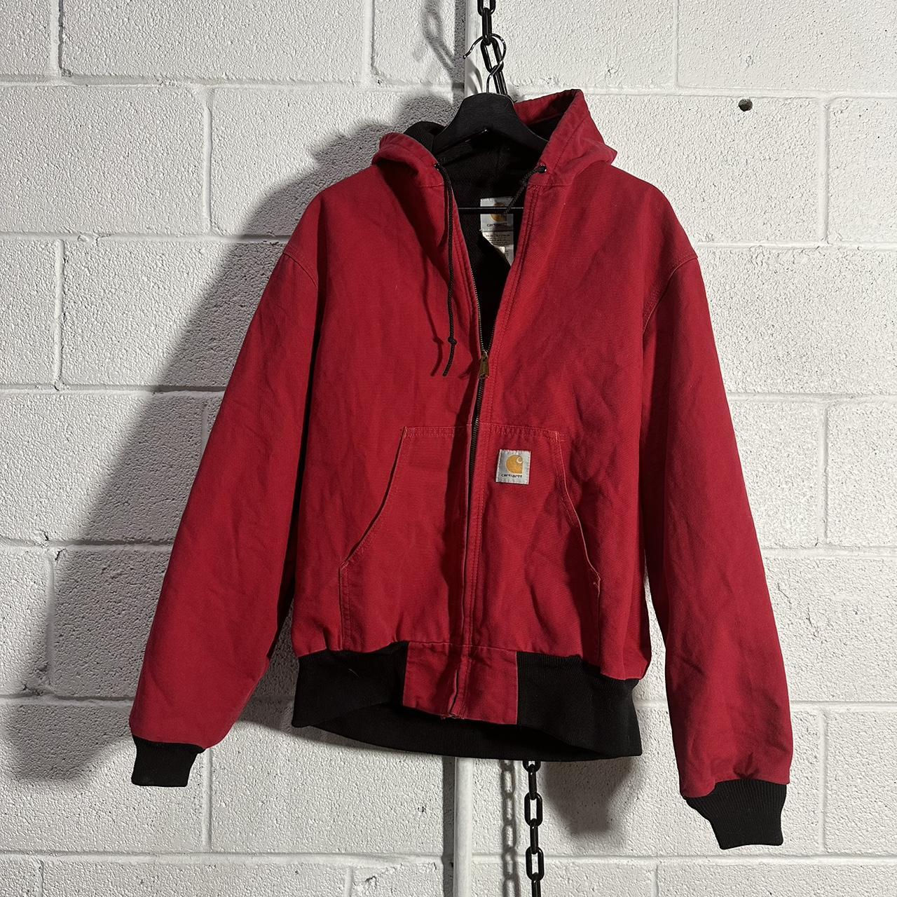 Mens red sales carhartt coat