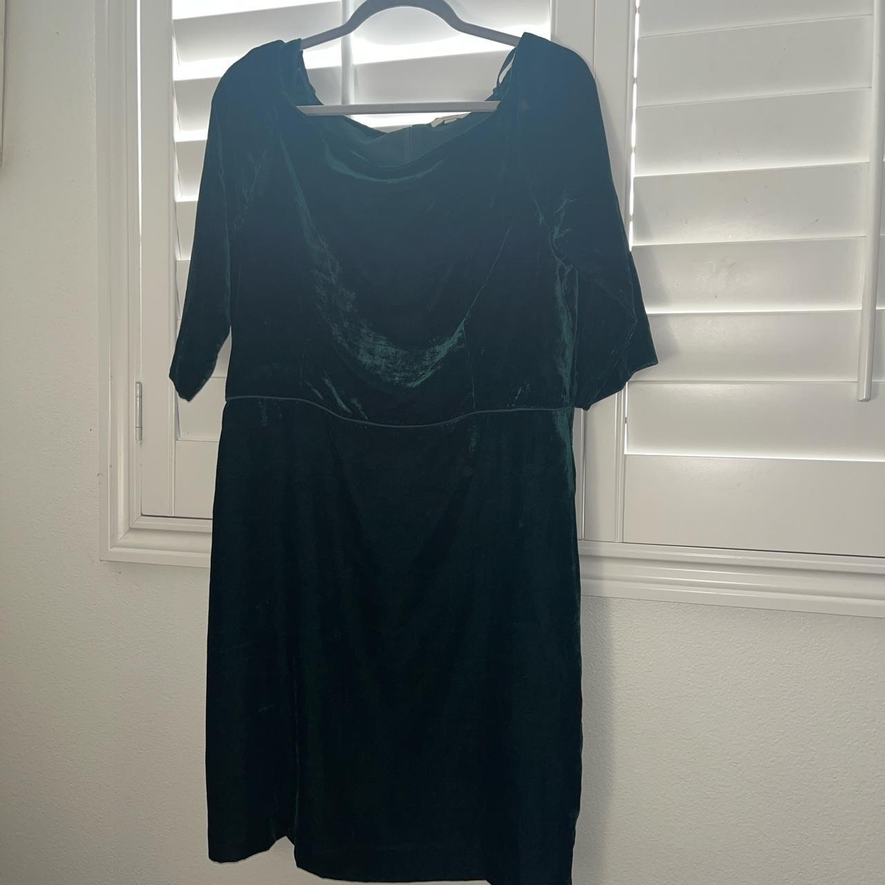 womens velvet green dress