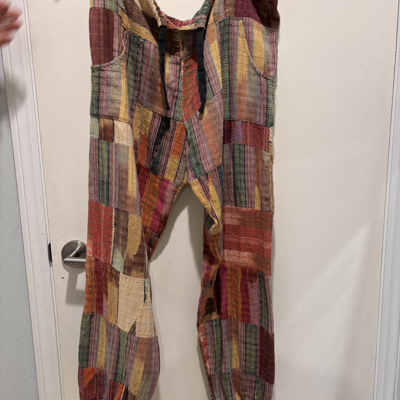 Women's Patched Pants - Multi - 6 – Patchwork flo… - image 4