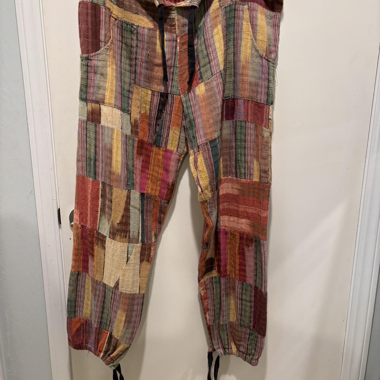 Women's Patched Pants - Multi - 6 – Patchwork flo… - image 5