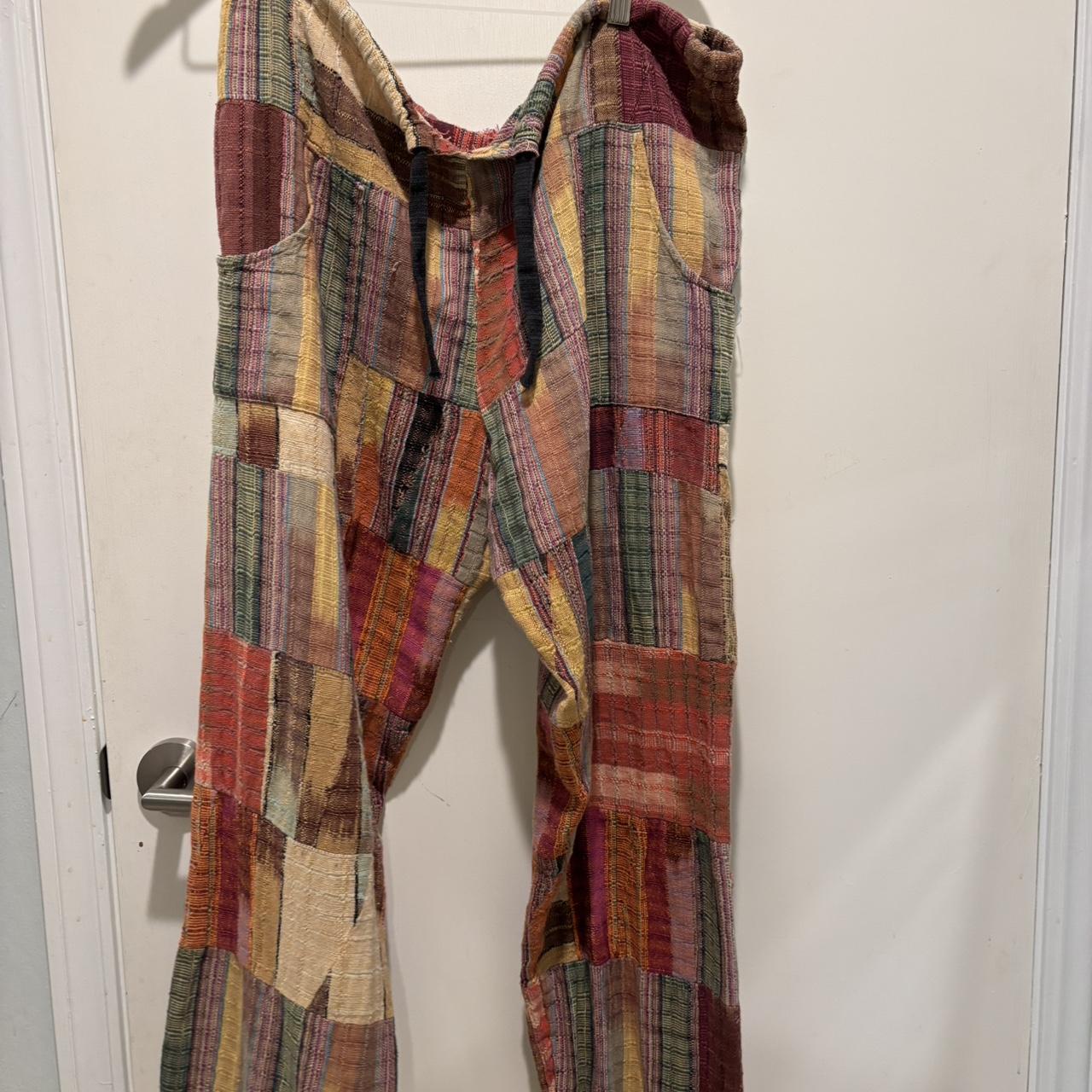 Women's Patched Pants - Multi - 6 – Patchwork flo… - image 3