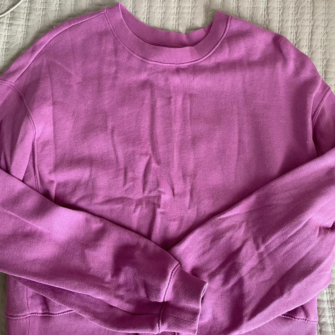 old navy pink sweatshirt only worn one time super... - Depop