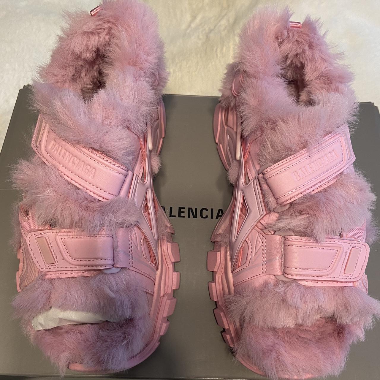 Balenciaga track fur sandals/sneakers Depop