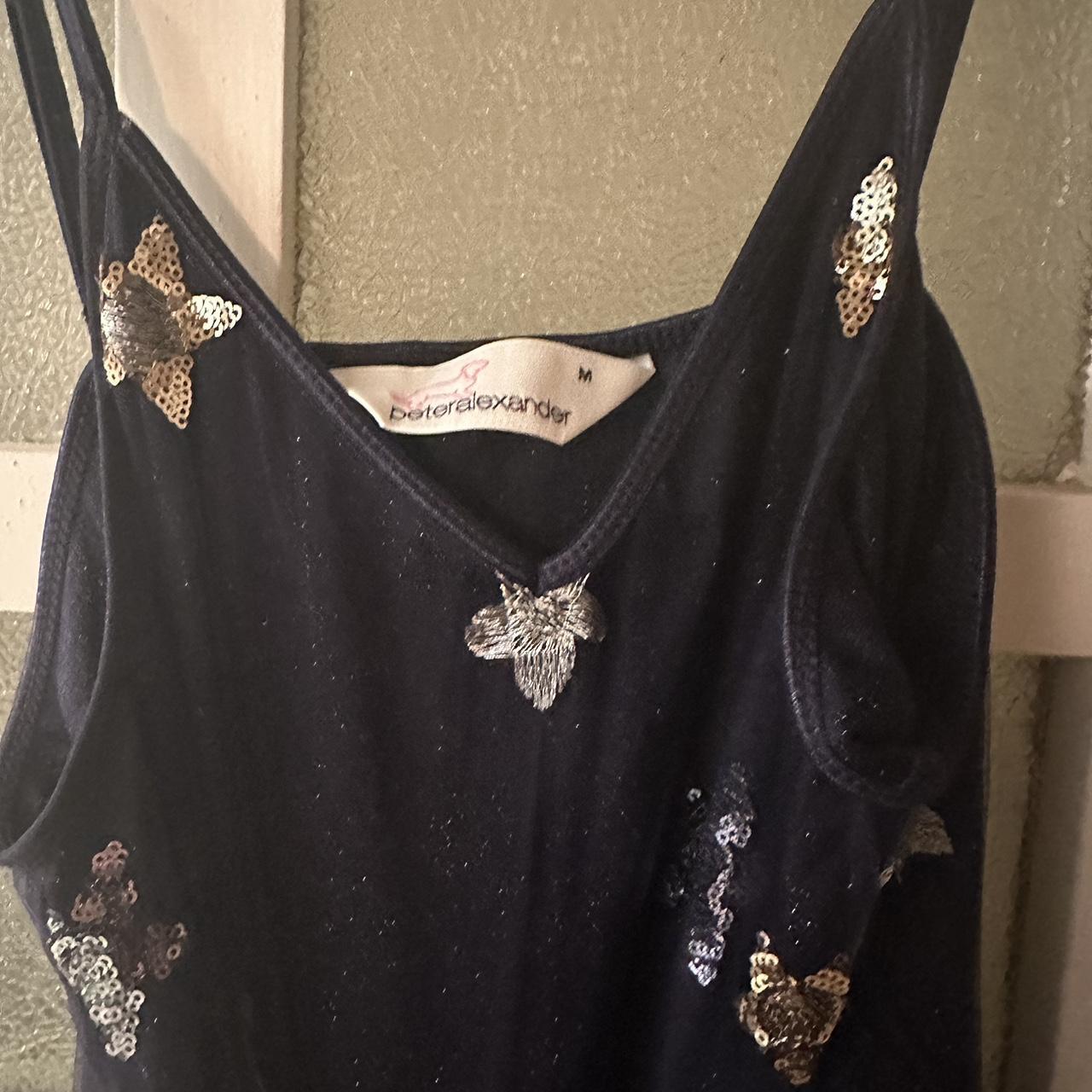 Peter Alexander size M tulle navy blue nightie with... - Depop