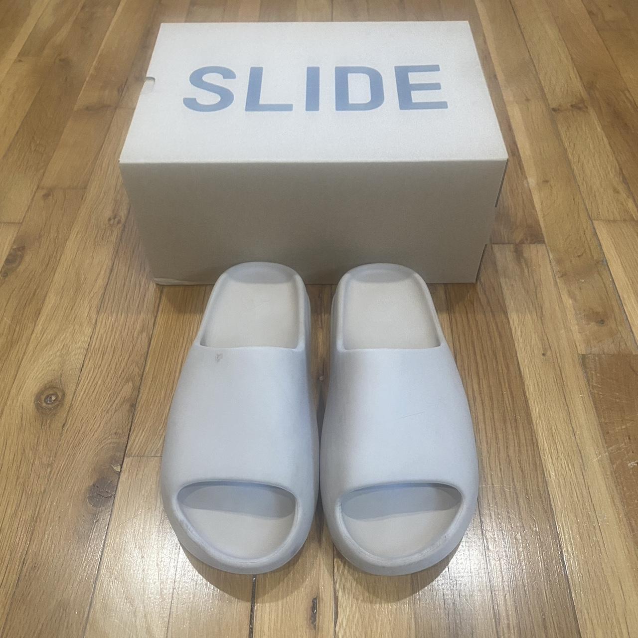 pure colorway yeezy slides
