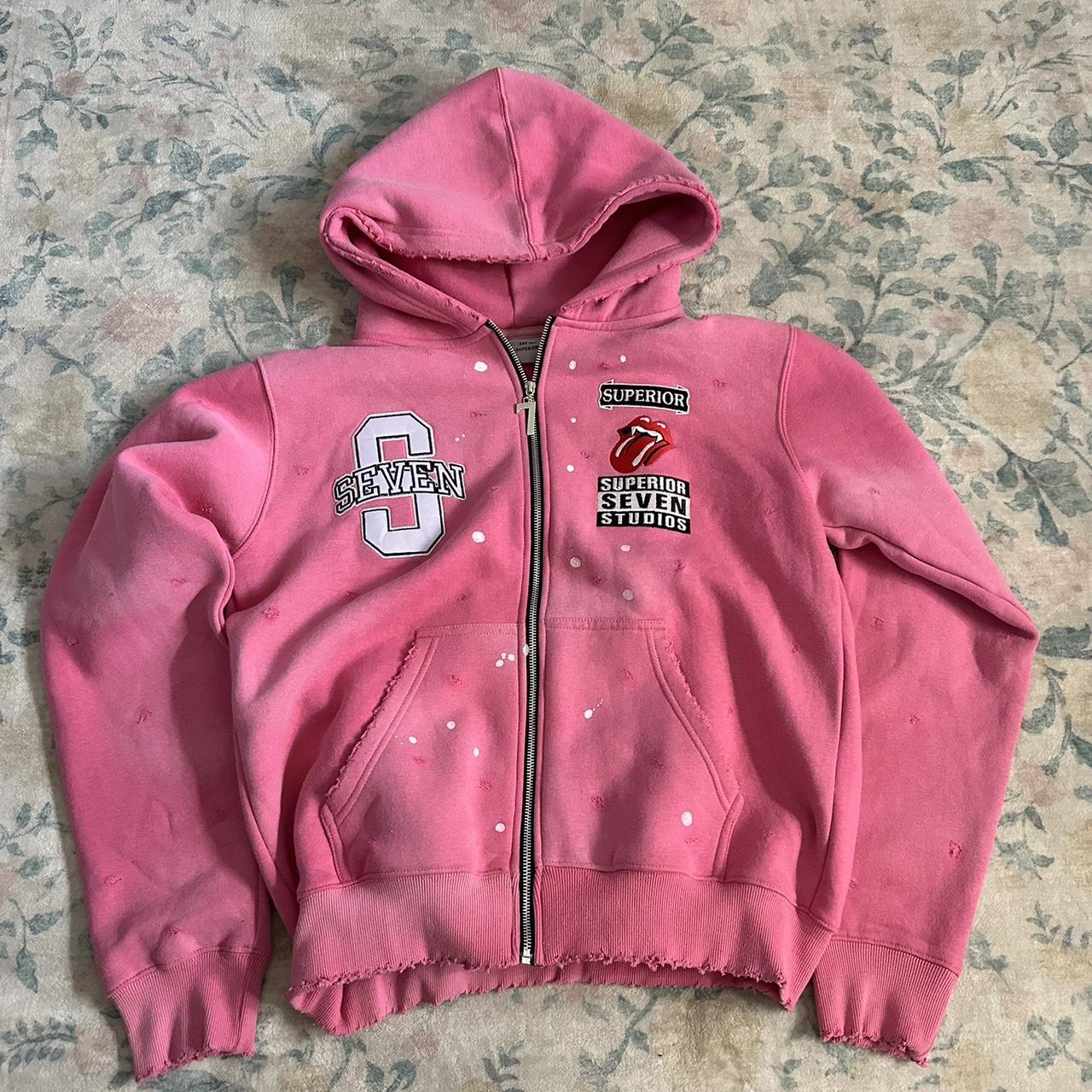 Men's Jacket - Pink - M – patchwork jacket patchw… - image 1