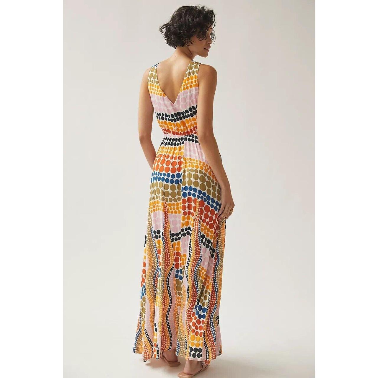 ANTHROPOLOGIE The Odells Dot-Printed popular Maxi Dress