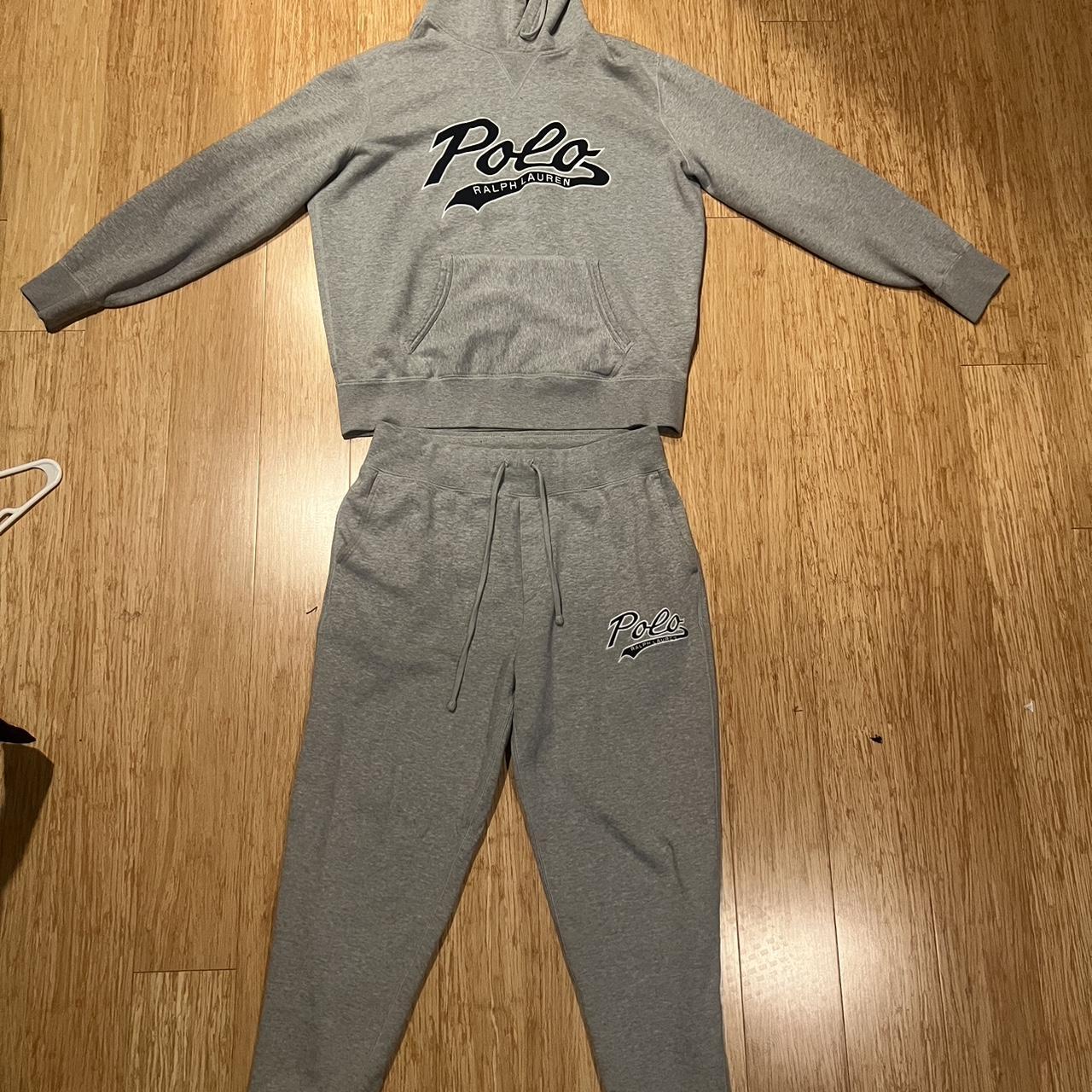 Mens grey ralph lauren sales tracksuit