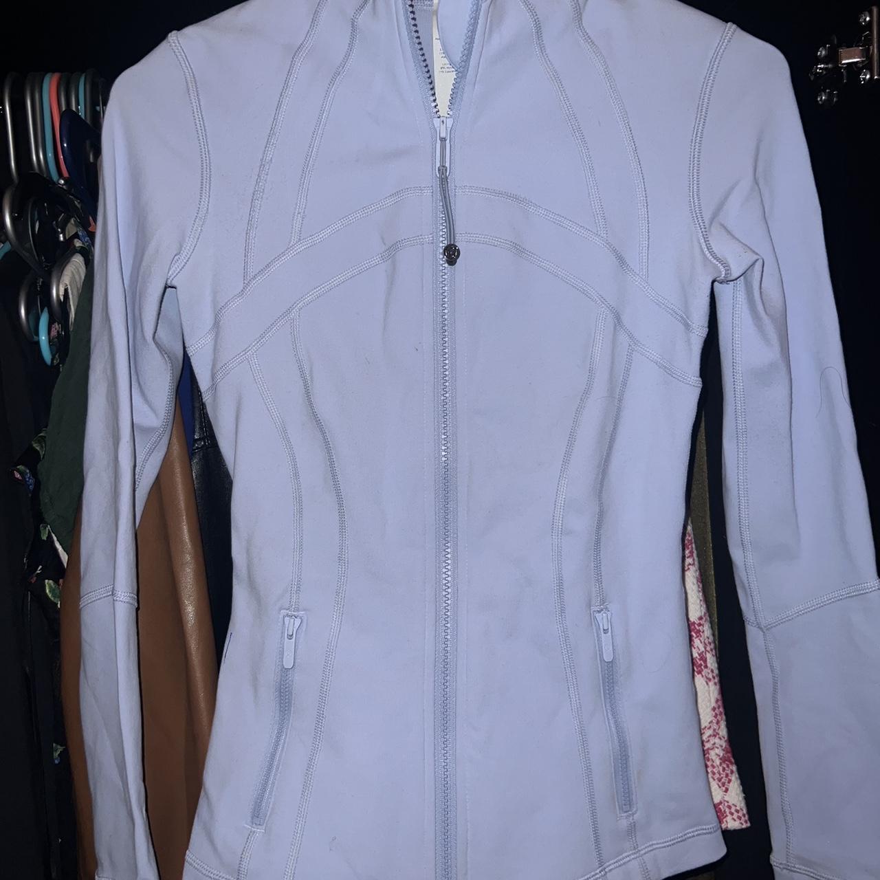 Lululemon define jacket in baby blue. Hasn’t been... Depop