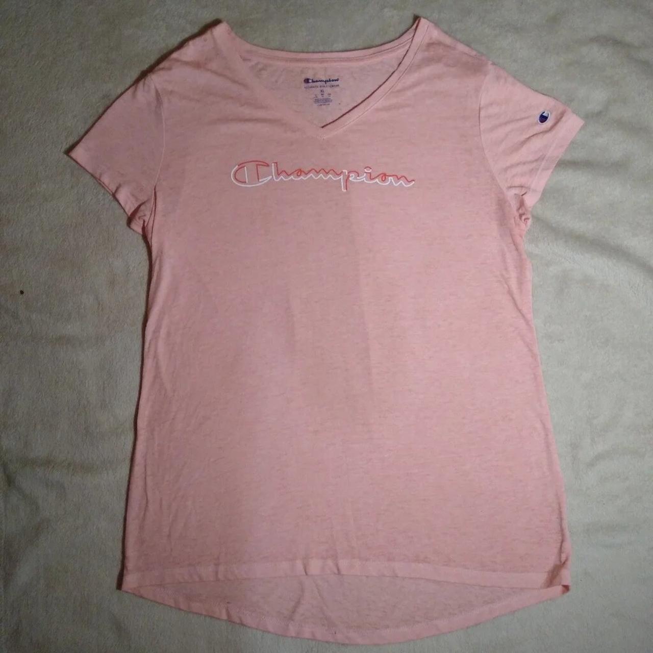 CHAMPION Womens Graphic T-Shirt Top UK 10 Small Pink Cotton