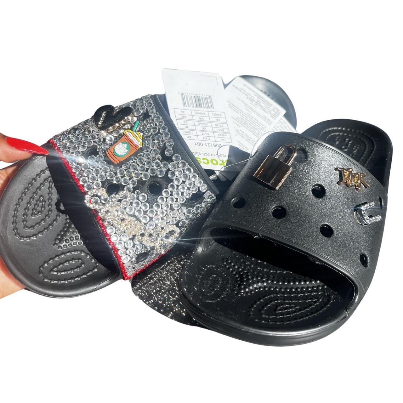 Black discount bedazzled crocs