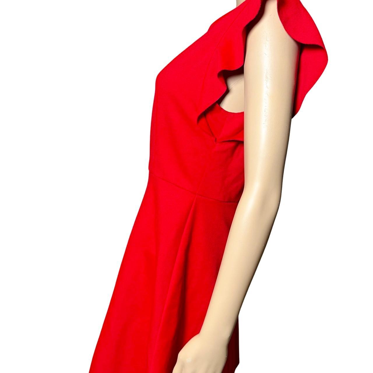 118 BCBGENERATION Red Flutter Ruffle Sleeve A Line