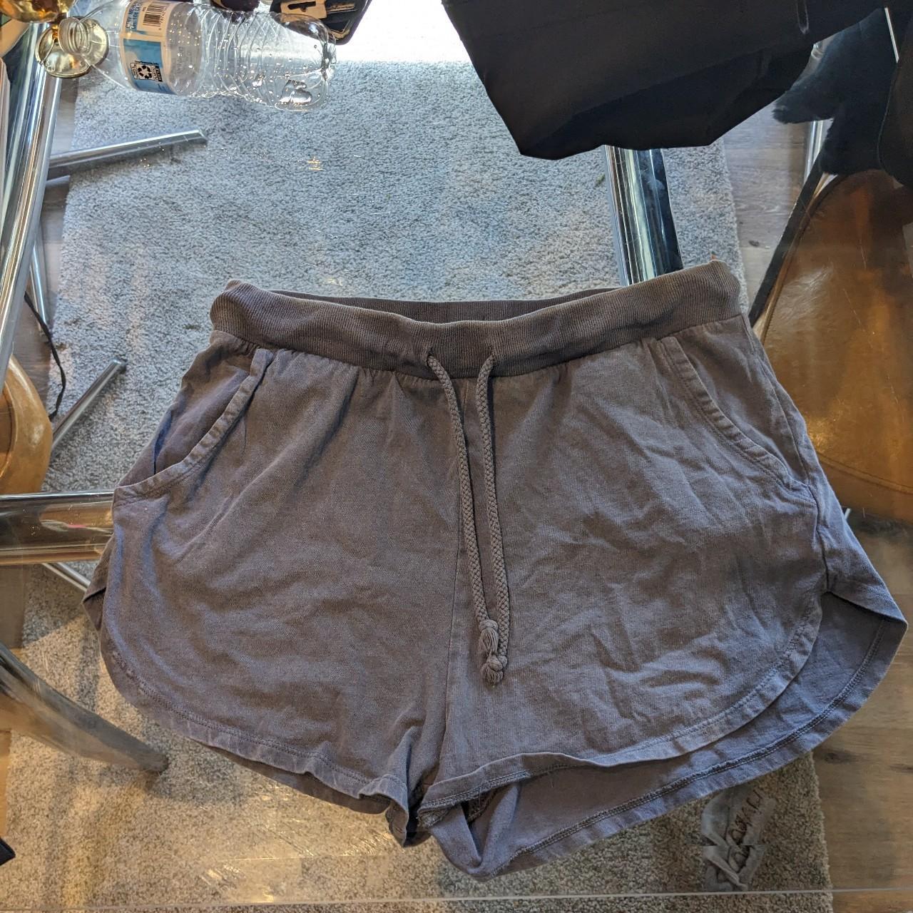 Stone wash periwinkle shorts #workoutshorts... - Depop
