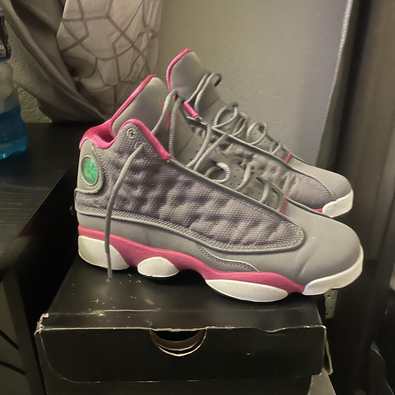 jordan 13 turquoise pink and white