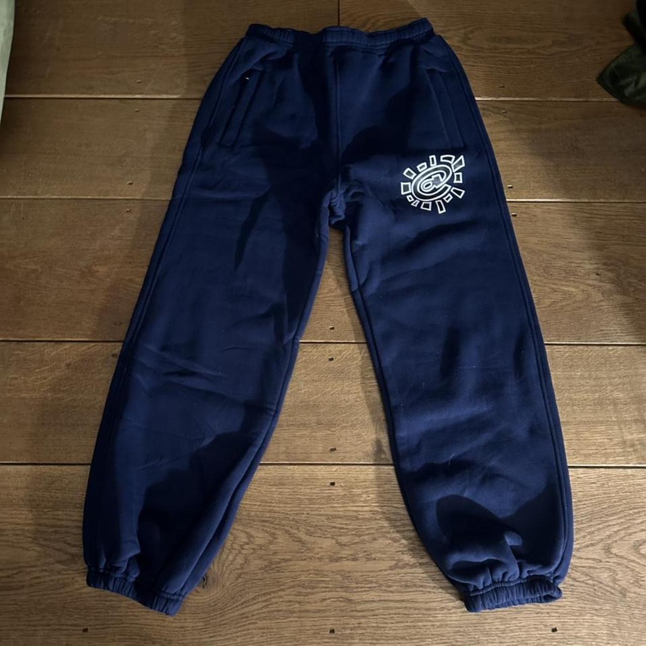 Adwysd joggers navy/dark blue Size L Length:... - Depop