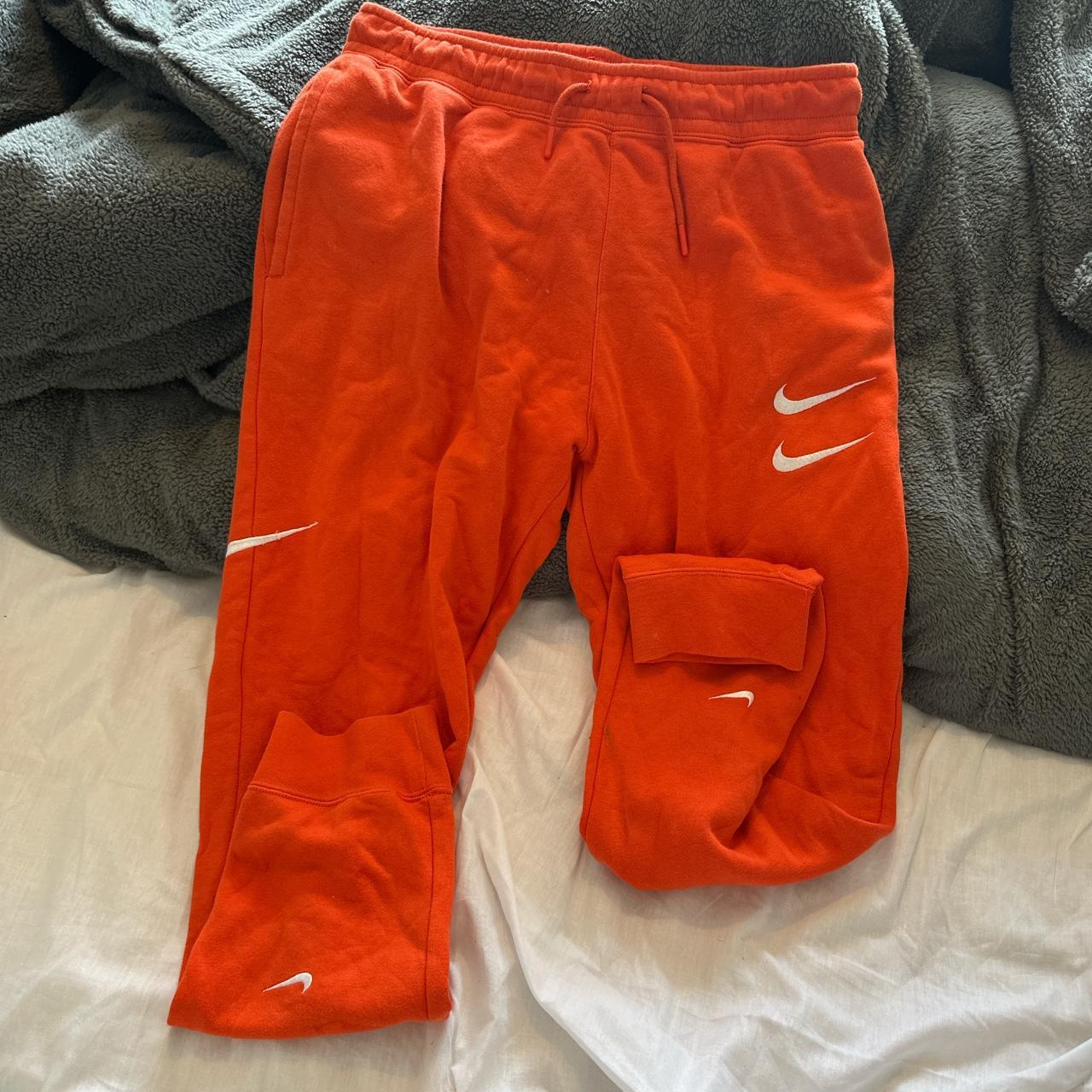 NIKE mini swoosh oversized joggers in orange 🍊 Size - Depop