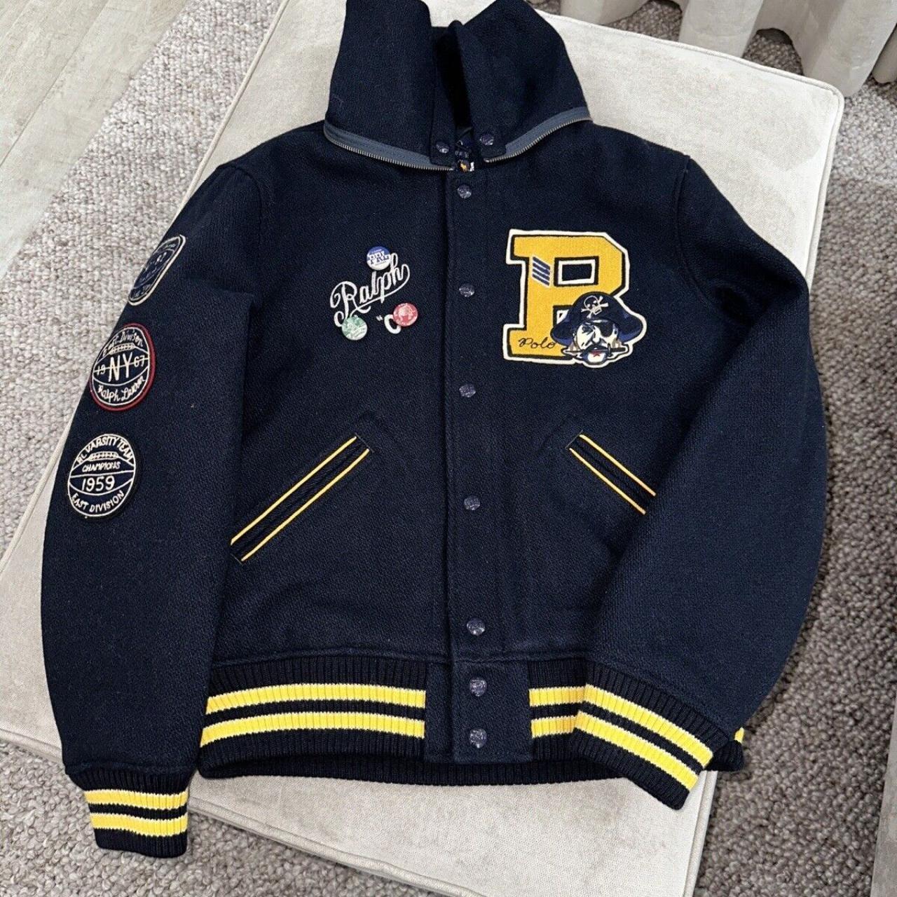 Polo ralph lauren hooded letterman jacket best sale