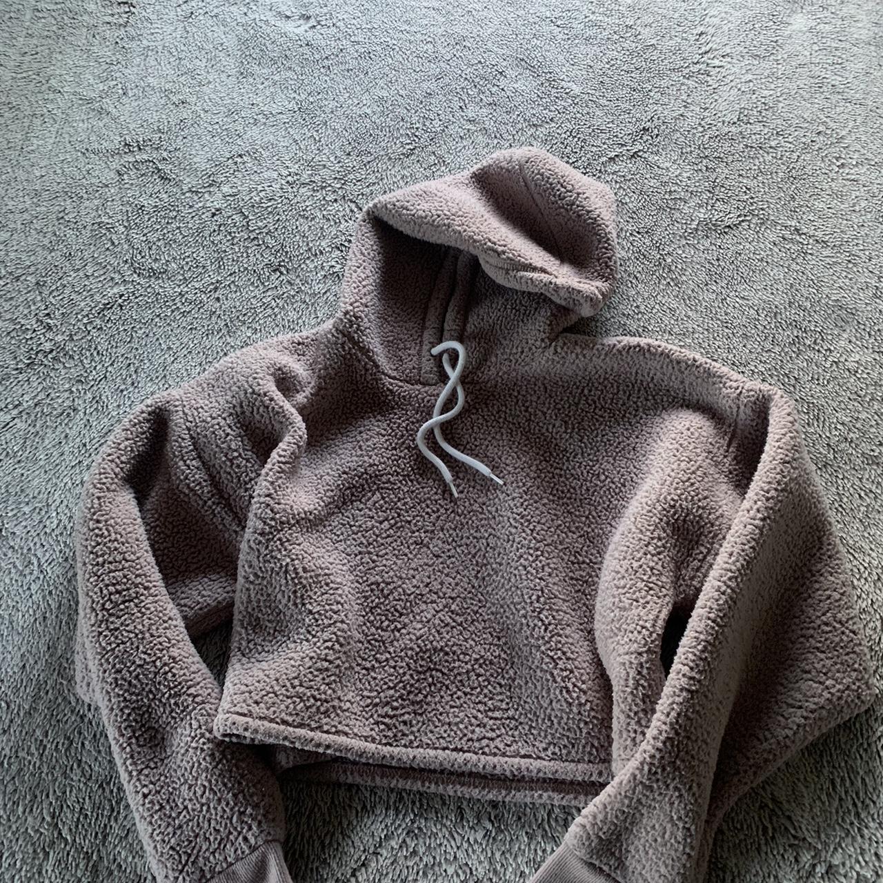 Gilly Hicks Cropped Sherpa Hoodie Size Small