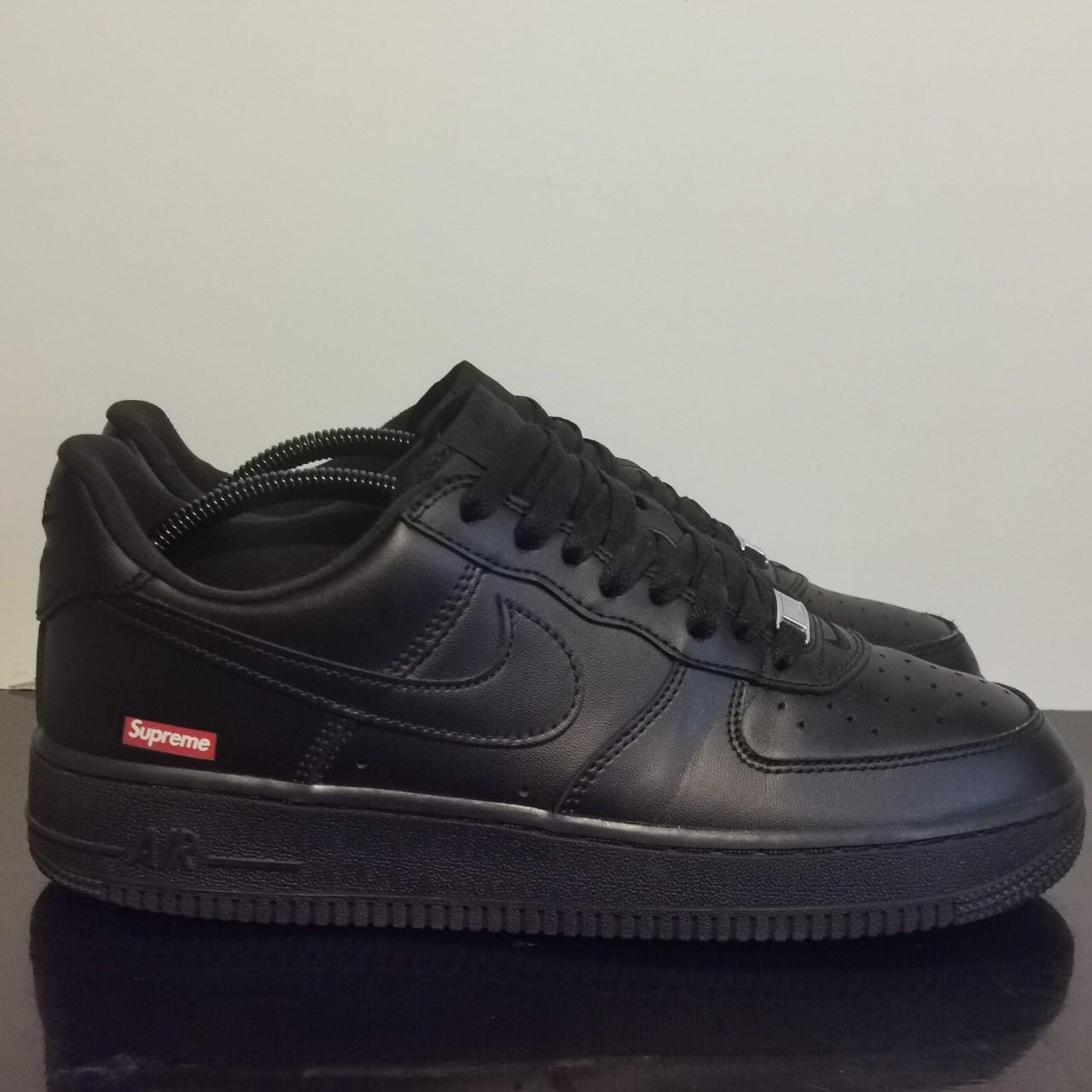 Air force 1 Black supreme. Comes with 2 Supreme... - Depop