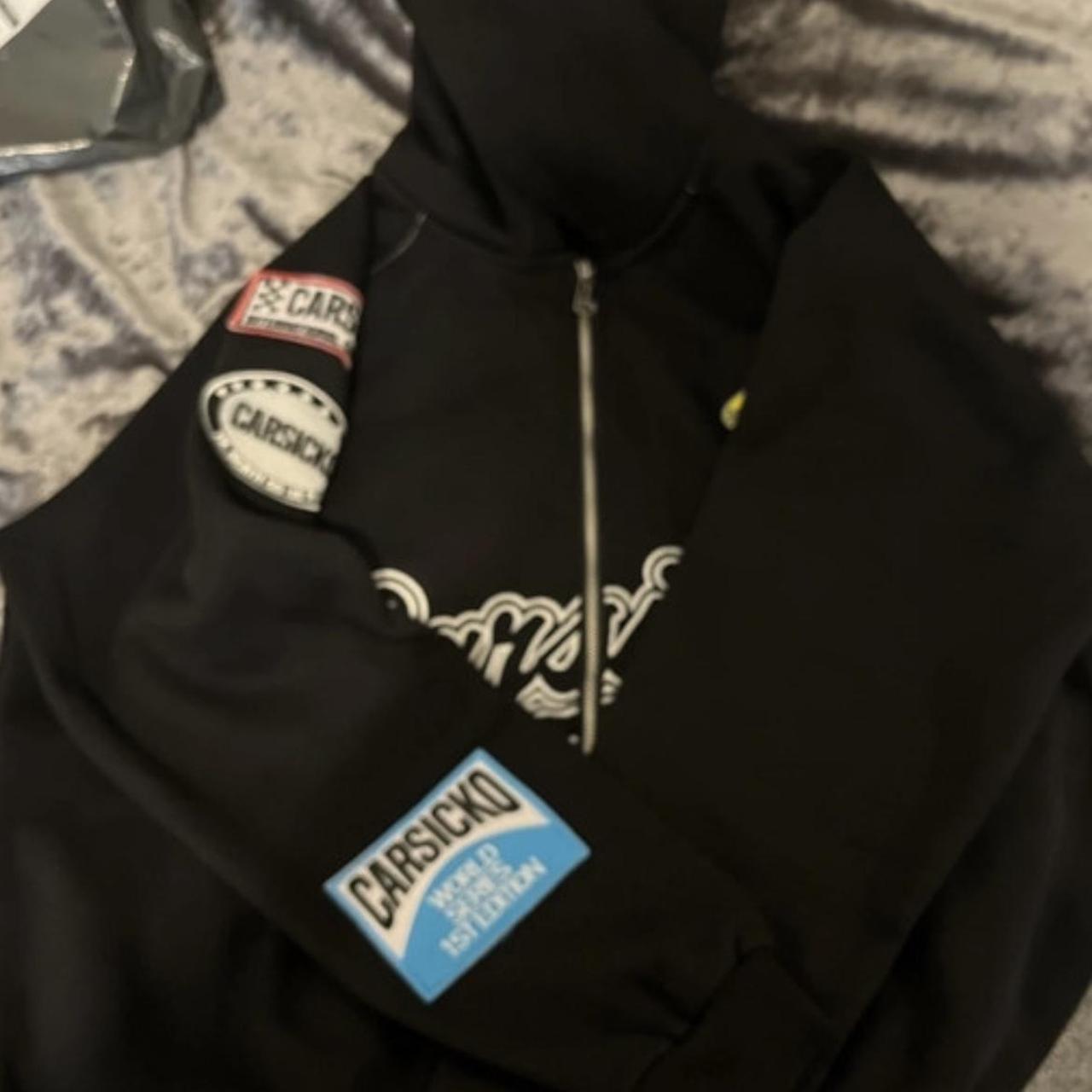 Medium size, carsicko zip up hoodie. - Depop