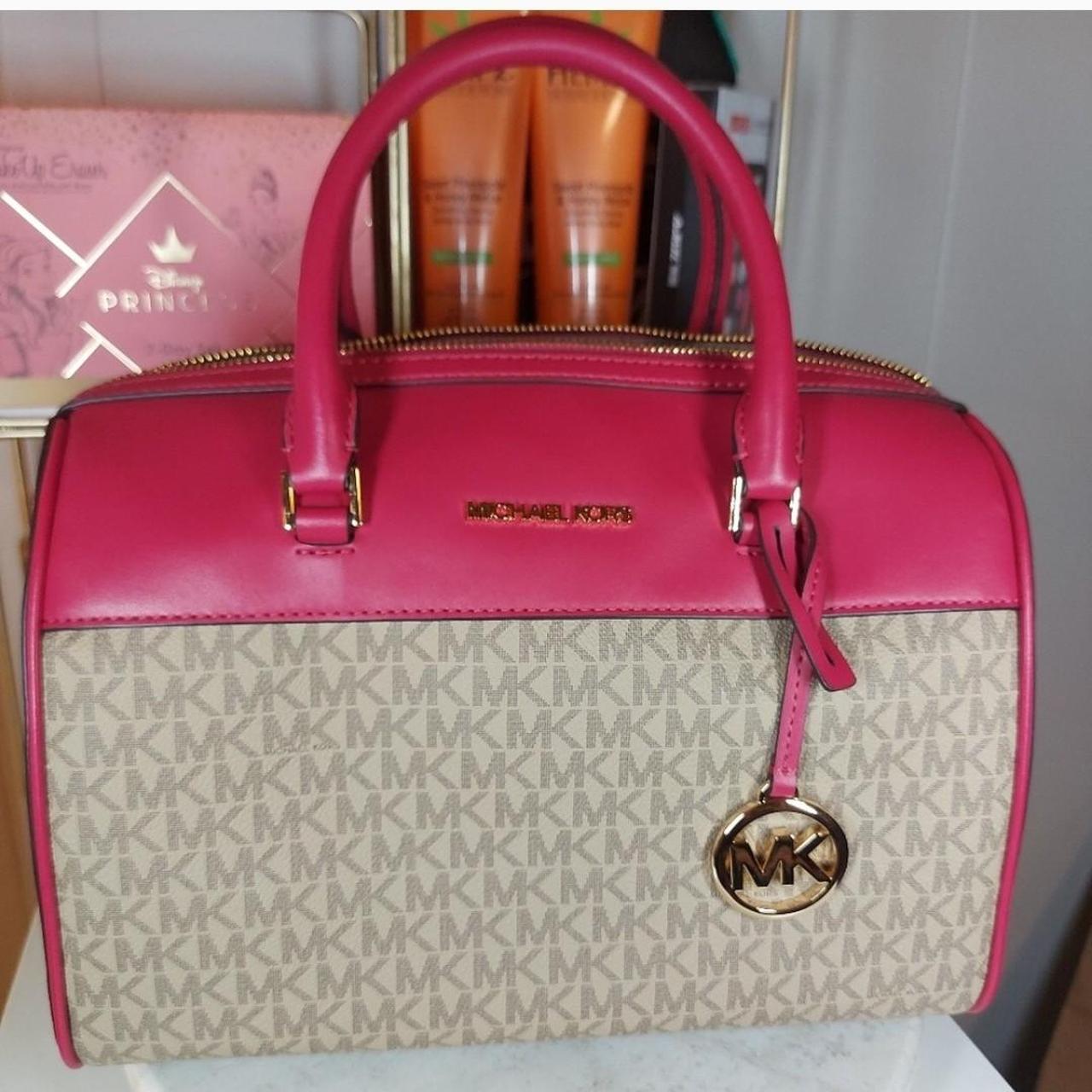 Michael kors sale duffle bag pink