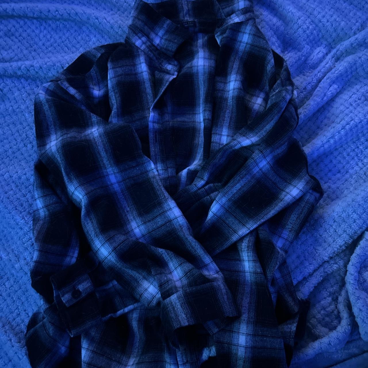 medium-black-and-white-flannel-hardly-worn-very-depop