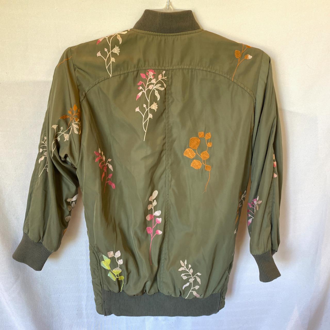 セール! Anthropologie Ainsley Embroidered Bomber Jacket 138 ANTHROPOLOGIE Ainsley Embroidered Bomber Jacket New M