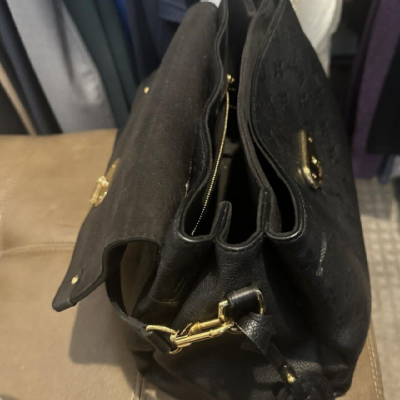 louis vuitton's black leather authentic used buy it now - Depop