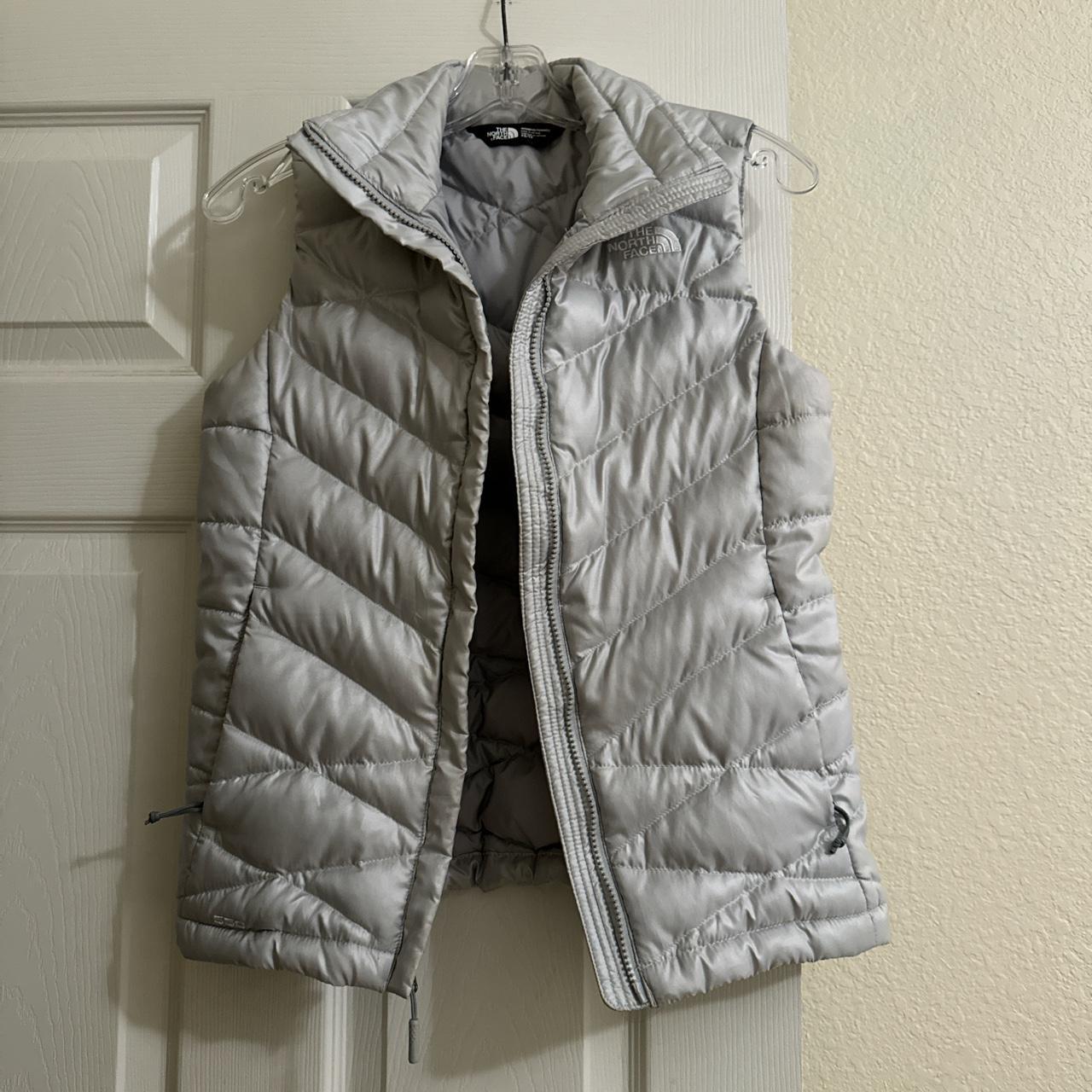 North face silver best sale vest