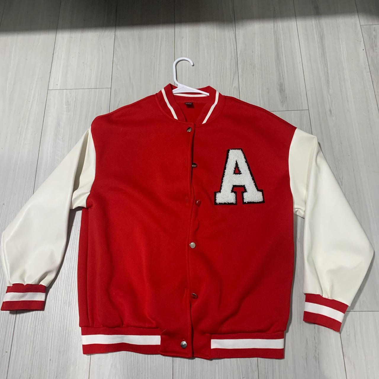Vintage Men's Varsity Jacket - Red/White - S – Re… - image 1