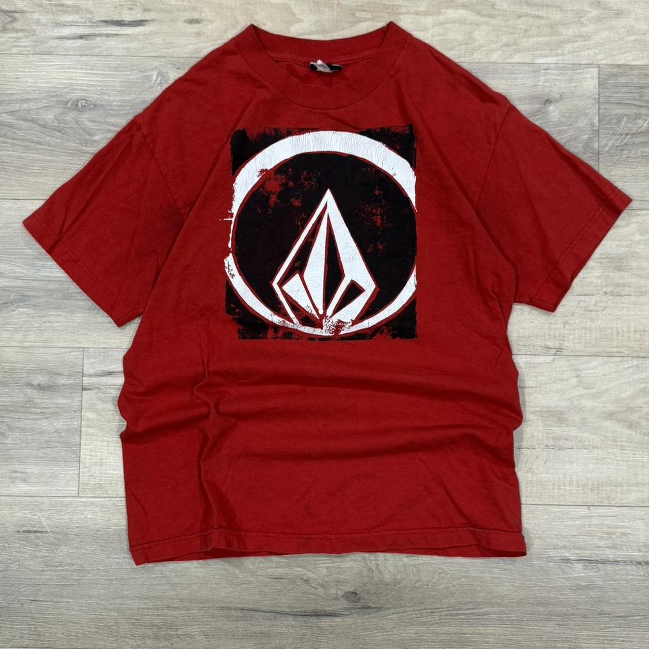 Volcom Men's T-shirt - Red - M – Volcom red and w… - image 1