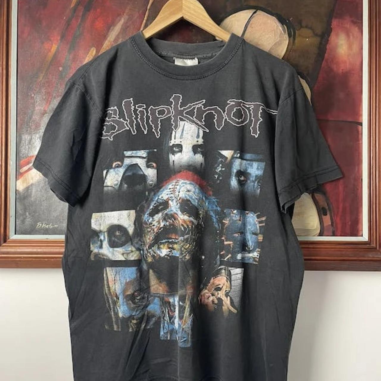 Slipknot Y2k Band Tee Print Metal Hype Washed Death - Depop