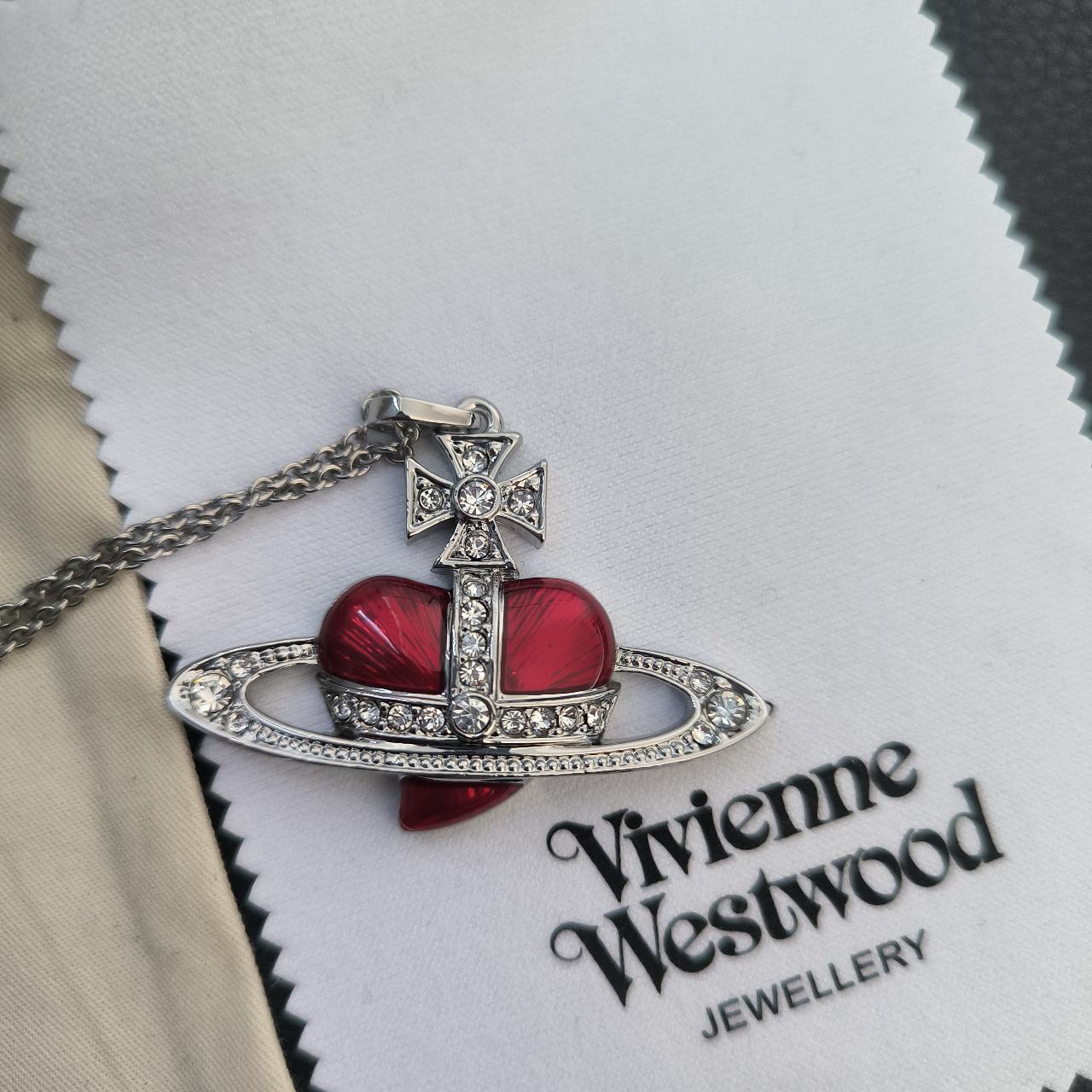 Vivienne westwood red heart on sale necklace