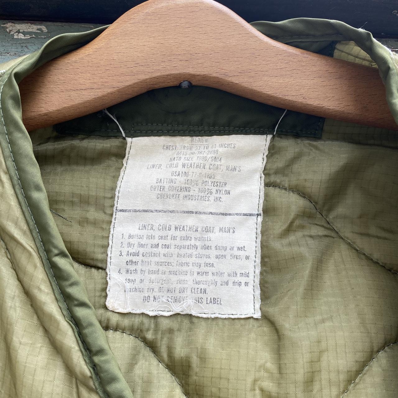 vintage quilted army jacket liner • I was going to... - Depop